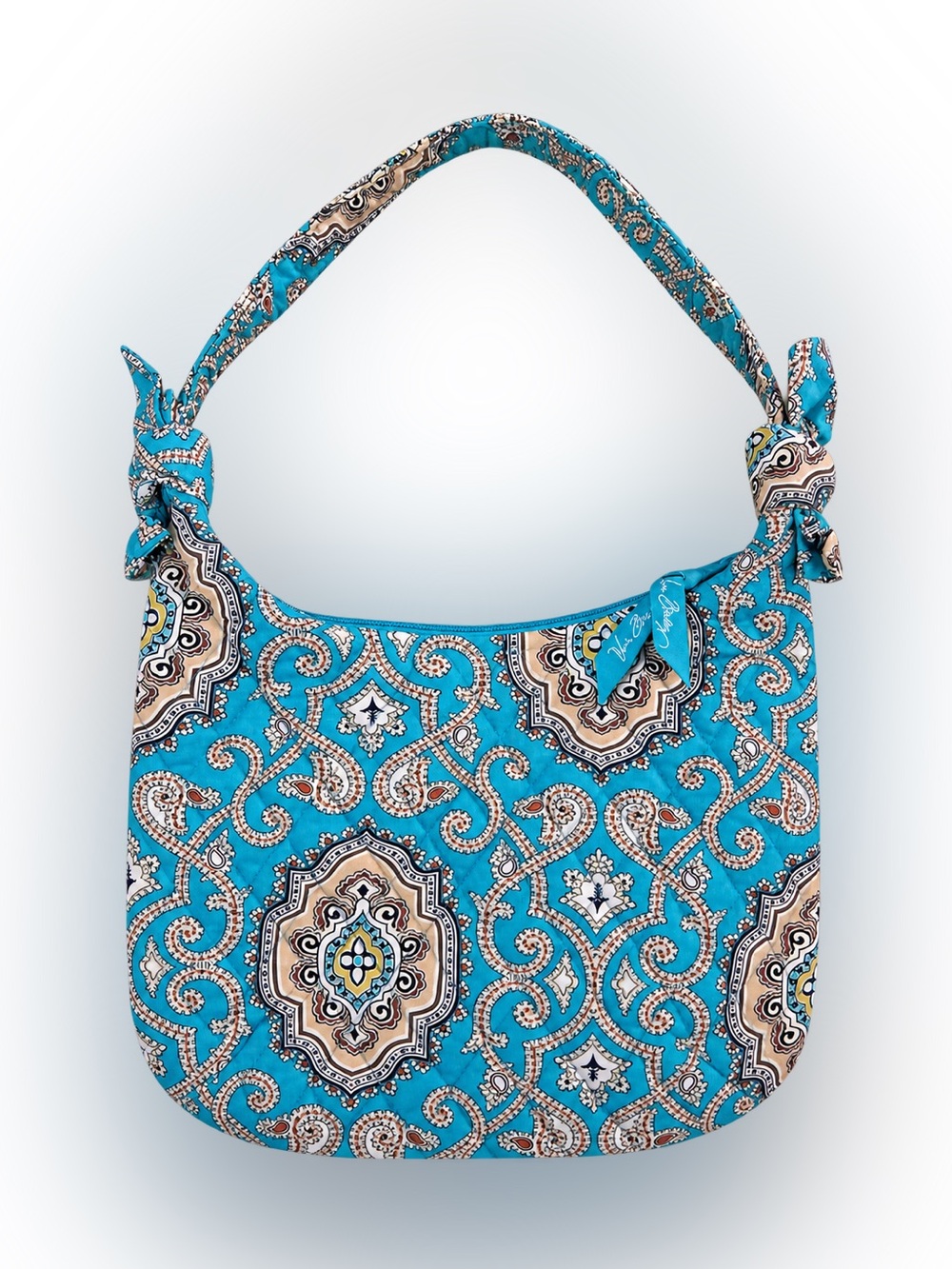 Vera Bradley Turquoise Paisley Knot-Handle Shoulder Bag